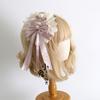 Cream Lolita Original Bow Lace Top Hat Flower Balls Hairpin Veil KC Pillow Ribbon Headband