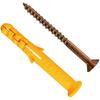 Home Use Mixed Pack: Yellow Plastic Expansion Tubes, Zinc Nails, Stainless Steel Screws