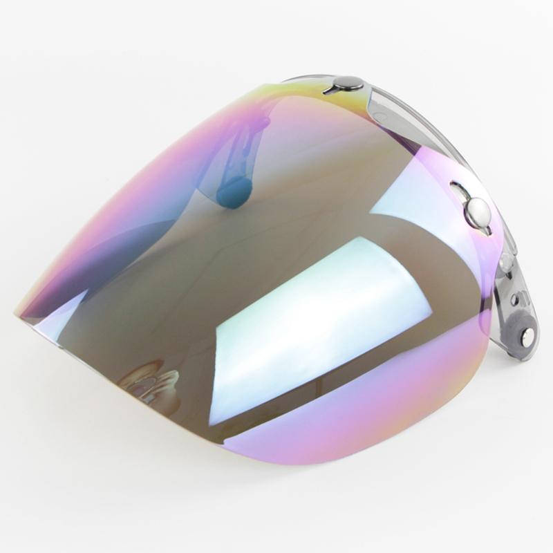 Universal Open Face Retro Helmet Visor Odorless Lens 3-snap Shield Visor Design