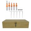 Set of Countersink Drill for Drill Woodworking Includes Hex Wrench 5-Piece 2.8-4mm Bits, Chamfering, Woodworking, Drilling, Self-Taping Bits, Tools,