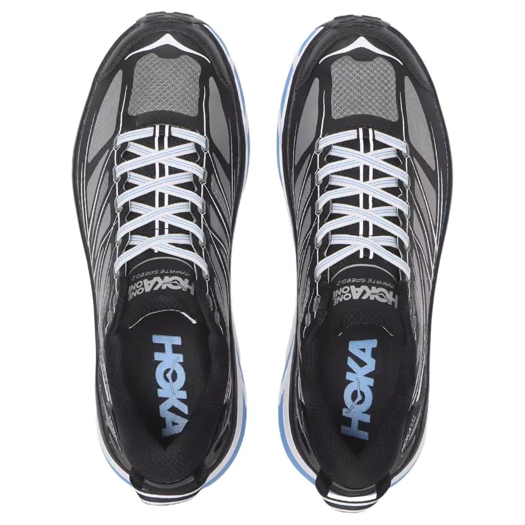 HOKA Mafate Speed 2 Black White Blue Unisex Sneakers 1126851-BWHT