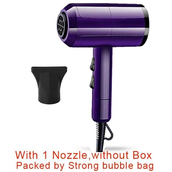 

Профессиональный парикмахерский фен 2100 Вт, сильный и холодный ветер, европейская вилка, фен для ухода за волосами и парикмахерские инструменты EU фиолетовый