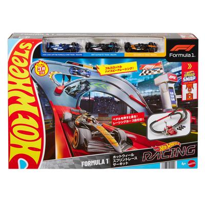 Hot Wheels Formula 1® Sprint Race Circuit Fordonsleksak F1 Leksats med 3 Minibilar, Åldrar 4 och uppåt, Multifunktionell, JDY15