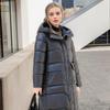 2026 Winter Damen Parkas Oberteile Damen Kapuzen Hoher Kragen Verdicken Warme Baumwolljacken Damen Einfarbige Lange Jacke Für Damen