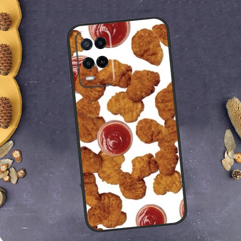

French Fries Burger Pizza Phone Case For Oppo A96 A16 A76 A78 A58 A18 A38 A98 A17 A77 A80 A40 A60 A74 A94 A54 A15 A57S OPPO A54s