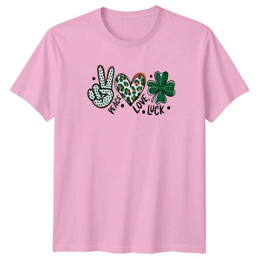 Peace Love Luck TShirt St Patricks Day Irish Holiday Gift For Him And Her