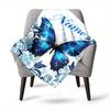 Butterfly Floral Home Customize Your Name Blankets Comfortable Soft Lightweight Allseason Multipurpose Blanket For Picnic Sofa Office Bed Living Room