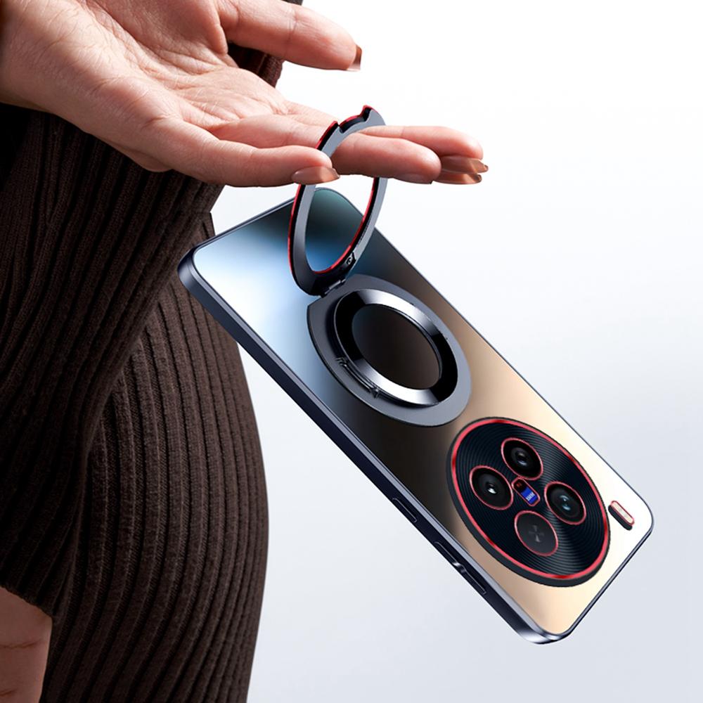 Pro pouzdro na telefon vivo X200 Ultra 5G s kroužkovým stojánkem, dvoubarevný objektiv, matný kryt s AG povrchem na dotek