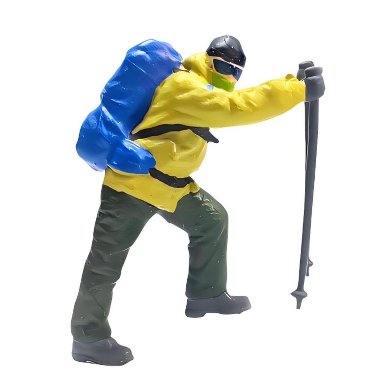 Realistic Hiking People Figure Model 1:64 Scale Hand Painted Miniature Figures for Dioramas Props,Photography Collectors