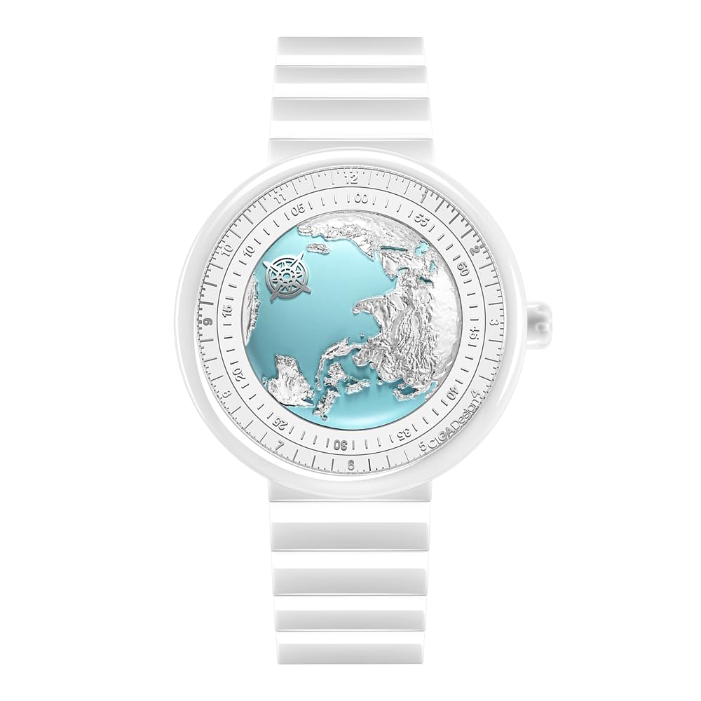 

Automatic Watch CIGA Design Series U Blue Planet Ice Age Ceramic Genuine White [SIGA Design] U032-WU01-W5W7W Women s синій