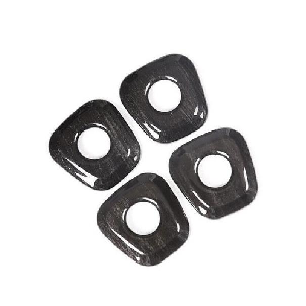 For BMW X2 F39 2018- Black Wood Grain Inner Door Lock Down Bolt Ring Trim