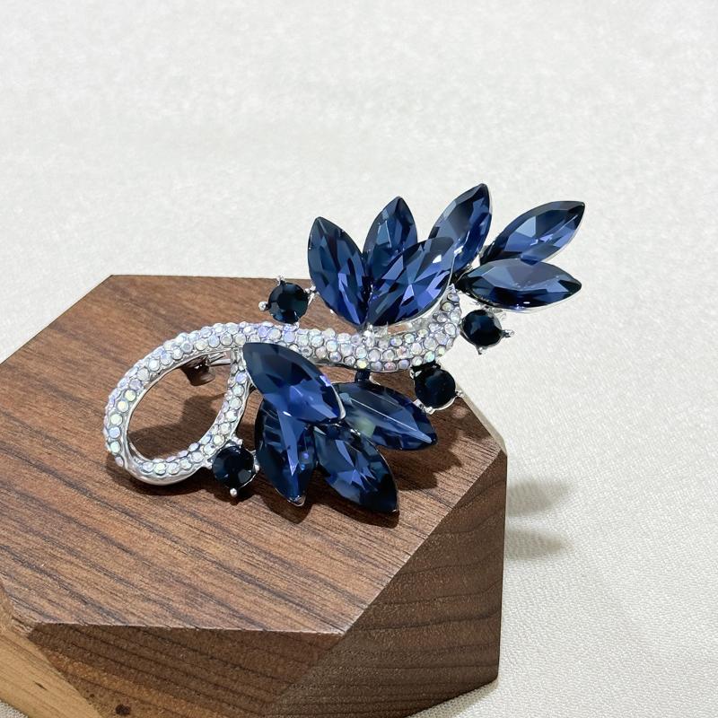 

[HF]New 1Pc Fashion Luxury Rhinestone Personalized Crystal Brooches Women Clothing Coat Accessries Gifts
