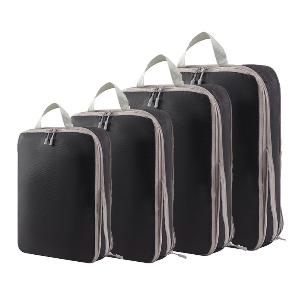 4Pcs 4 Size Travel Compression Packing Cubes Bag Waterproof Travel Bag  Travel