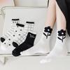 Danah Flower Einfache Schwarze Muster Knöchelsocken