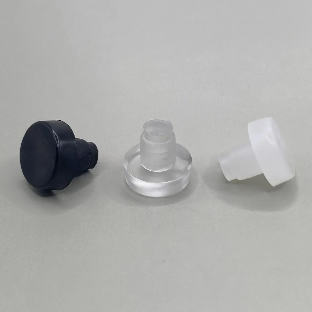 50Pcs M5 M6 Glass Top Table Furniture Embedded Bumper with Stem Rubber Screw Hole Plug Anti Slip Foot Pads Cabinet Door Grippers