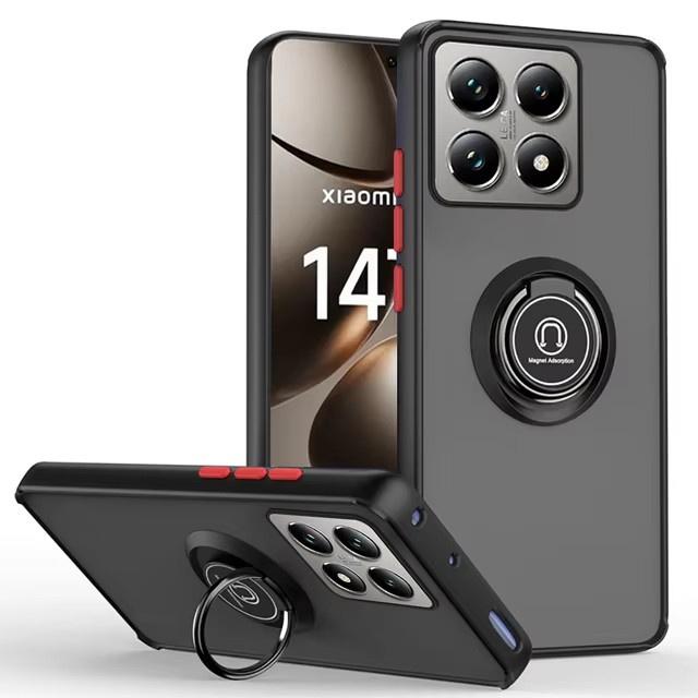 

Матовый чехол Funda для Xiaomi Mi 14T Pro 5G 15 Pro, чехол с магнитным кольцом и подставкой, чехол для Xiaomi Mi 14T 14 Ultra Armor Case Mi 14T Pro