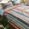 1PC/3PCS Printed Bedspread Queen Size Floral Cotton Quilt Bedding Set, Lightweight Summer Quilted Blanket for Bed Comforter