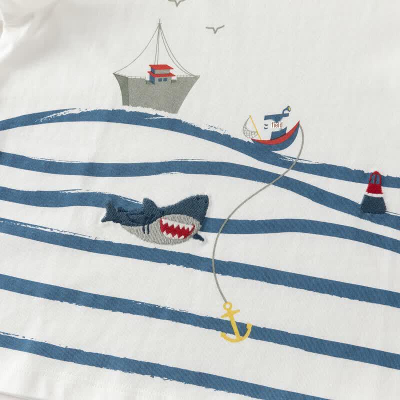DAVE&BELLA Boys' Cotton Short-Sleeve T-Shirt
