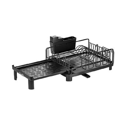 Space Saving Two Stage Dish Rack Highlighting Drain Structure and Tool Complimentary Assembly for Quick Installation