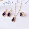 European Trendy Water Drop Jewelry Set: Necklace, Earrings, and Ring for Evening Parties