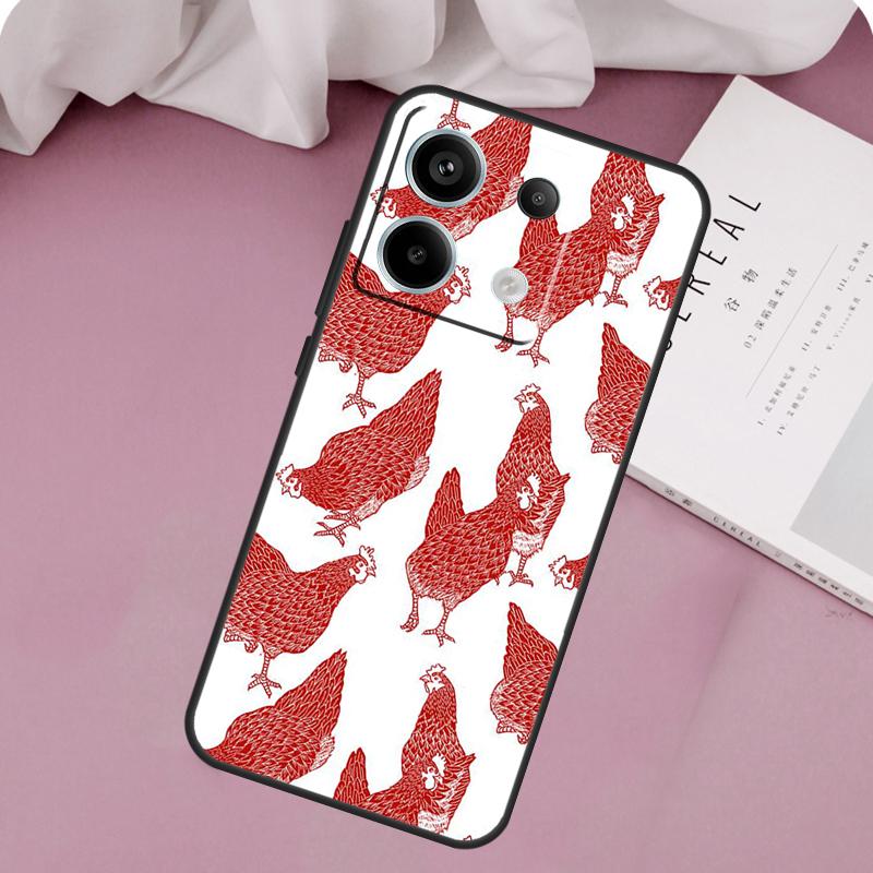 Cartoon Chicken Rooster Case For Xiaomi Redmi Note 12 11 9 10 13 Pro Plus 12S 11S 10S 9S Redmi 13C 9C 10C 12C Cover