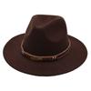Minority Stage Top Hat Metal Feather Jazz Hat Men'S And Women'S Ethnic Style Felt Hat Tibetan Wool Hat
