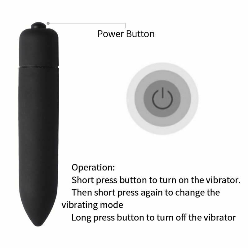 Powerful Frequency Black Mini  Clitoris G Spot Stimulator Bullets