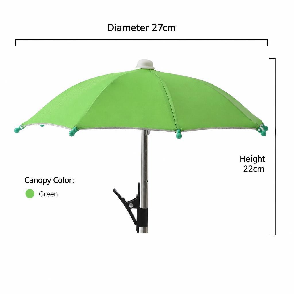 Mini Handless Umbrella Car Mobile Phone Parasol Cute Toy Umbrella with Its Own Clip Advertising Logo Customization
