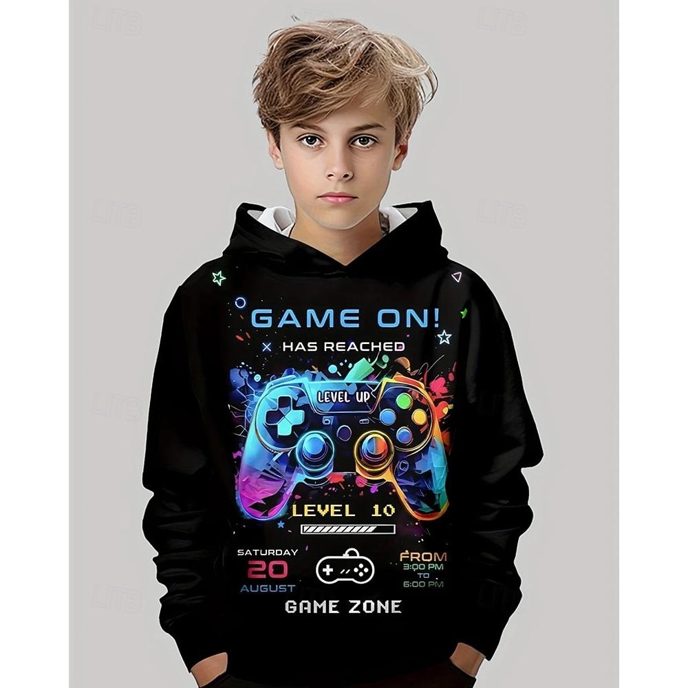 

Детская модная толстовка с капюшоном с принтом, повседневная спортивная одежда 160