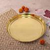 RSINC Kupfer Pooja-Teller für Ihr Zuhause Pooja Aarti Vergoldetes Dinner-Thali, Serviergeschirr & Tischgeschirr für Zuhause, Hotelrestaurant Packung mit 1 (9,5 Zoll) |