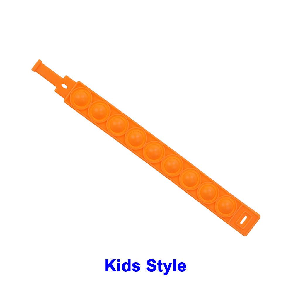 Mondo Silicone 1pz Stili Corti Pops Bolle Braccialetto Decompressione Giocattolo Sollievo Stress Colorato Braccialetto Silicone Adulti Bambini Giocattoli