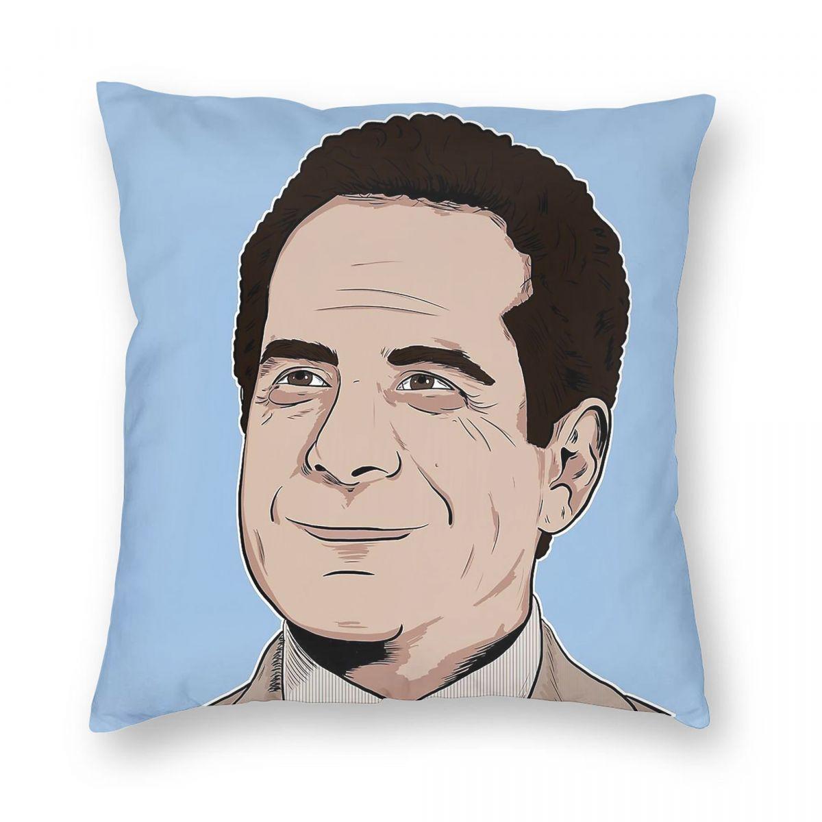 Adrian Monk Tony Shalhoub Square Pillowcase Polyester Linen Velvet Pattern Zip Decor Home Cushion Cover Peach skin 18*18(CM)-1Pcs