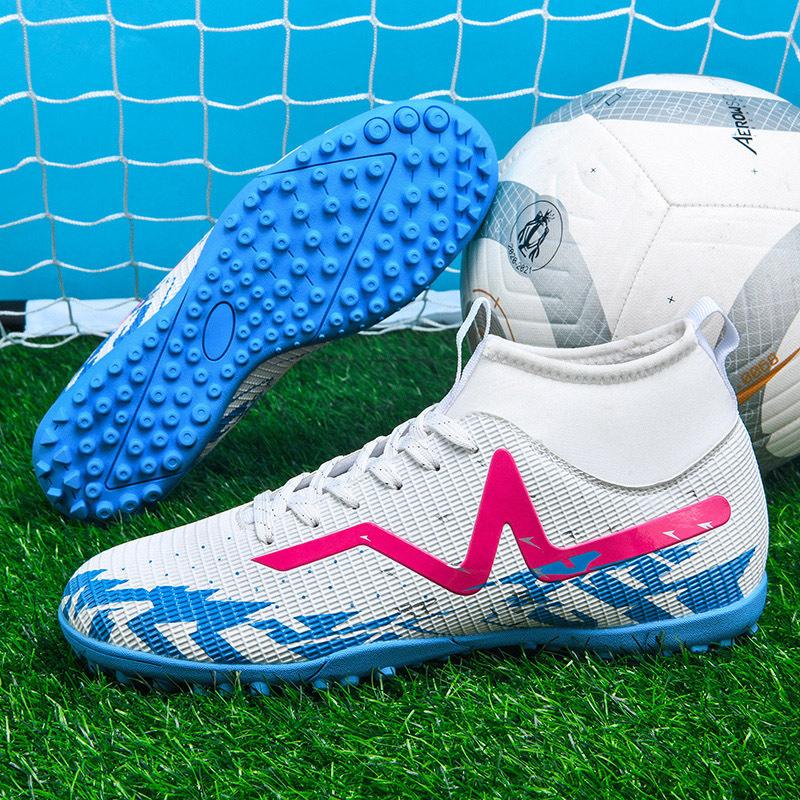Football Shoes Men's Autumn High Top Spikes Broken Nails Student Children Boys Professional Training 2025