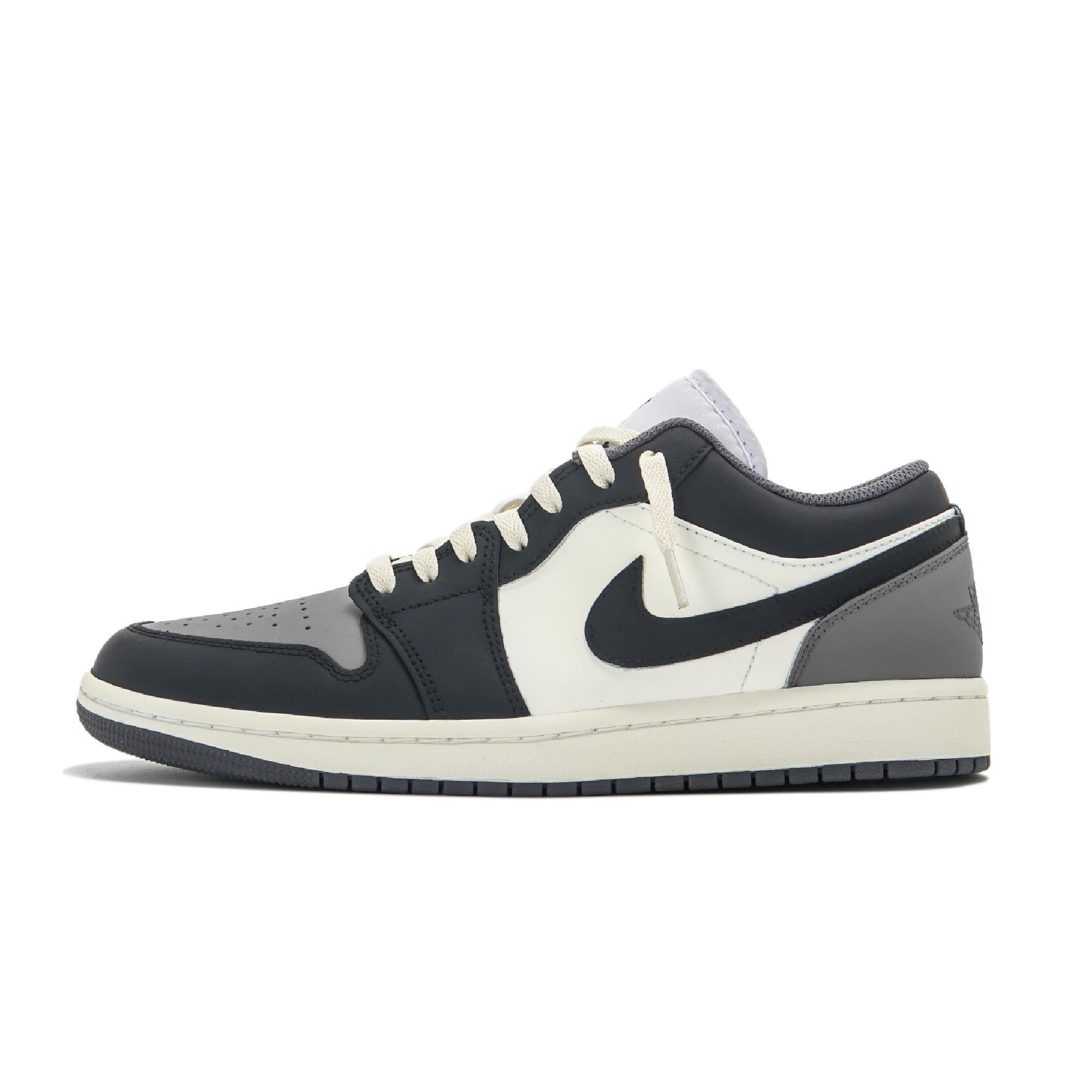 

Jordan Air Jordan 1 Abrasion Resistant Abrasion Resistant Low top Vintage Basketball Shoes Unisex Black Gray 553558-152(Team578-) 44.5