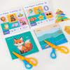 Handmade Paper Cut Set Kids Craft Toys DIY Colorful Paper Cutting Folding Toys for Early Art Development Fine Motor Skills