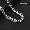 3.5/5/6/7/8/9mm Stainess Steel Link Cuban Chain Necklace for Men Women Metal Chunky Choker Sliver Punk Accessory Jewelry