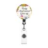 Retractable Badge Holder with Metal Clip Rotating ABS Badge Holder for Student Teacher Doctor Nurse Badge Holder