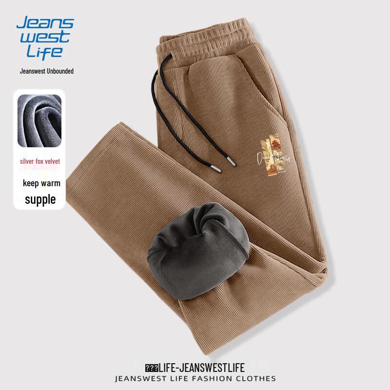 

JEANSWEST LIFE Men s Dunhuang Fleece Lined Casual Pants XL