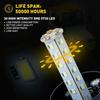 30LED Rotating Strobe Amber Light Rooftop Flash Beacon Warning 12V-24V