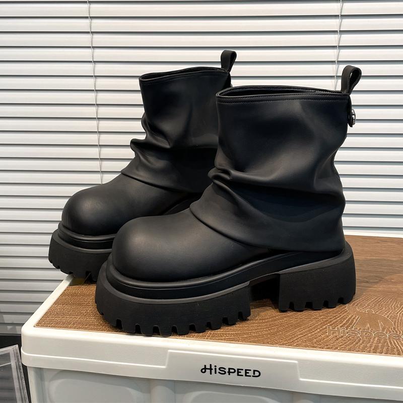 Fashion Flats Platform Women High Boots Designer Dress New Winter Shoes Fashion Chelsea Boots 2025 Casual Sport Brand Goth Botas Mujer