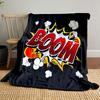 Comic Style "Boom" Explosion Design Print Blanket Soft and Cozy Perfect for the Living Room Bed Sofa or a Nap,gift