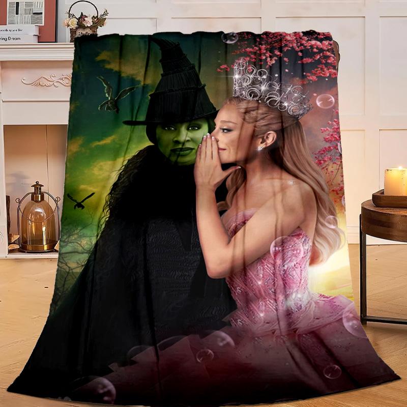 1PC Magic Witch And Friendship Flannel Blanket Gift, Suitable for Both Men And Women, Soft Ideal for Beds And Sofa, Birthday Or Christmas Gift