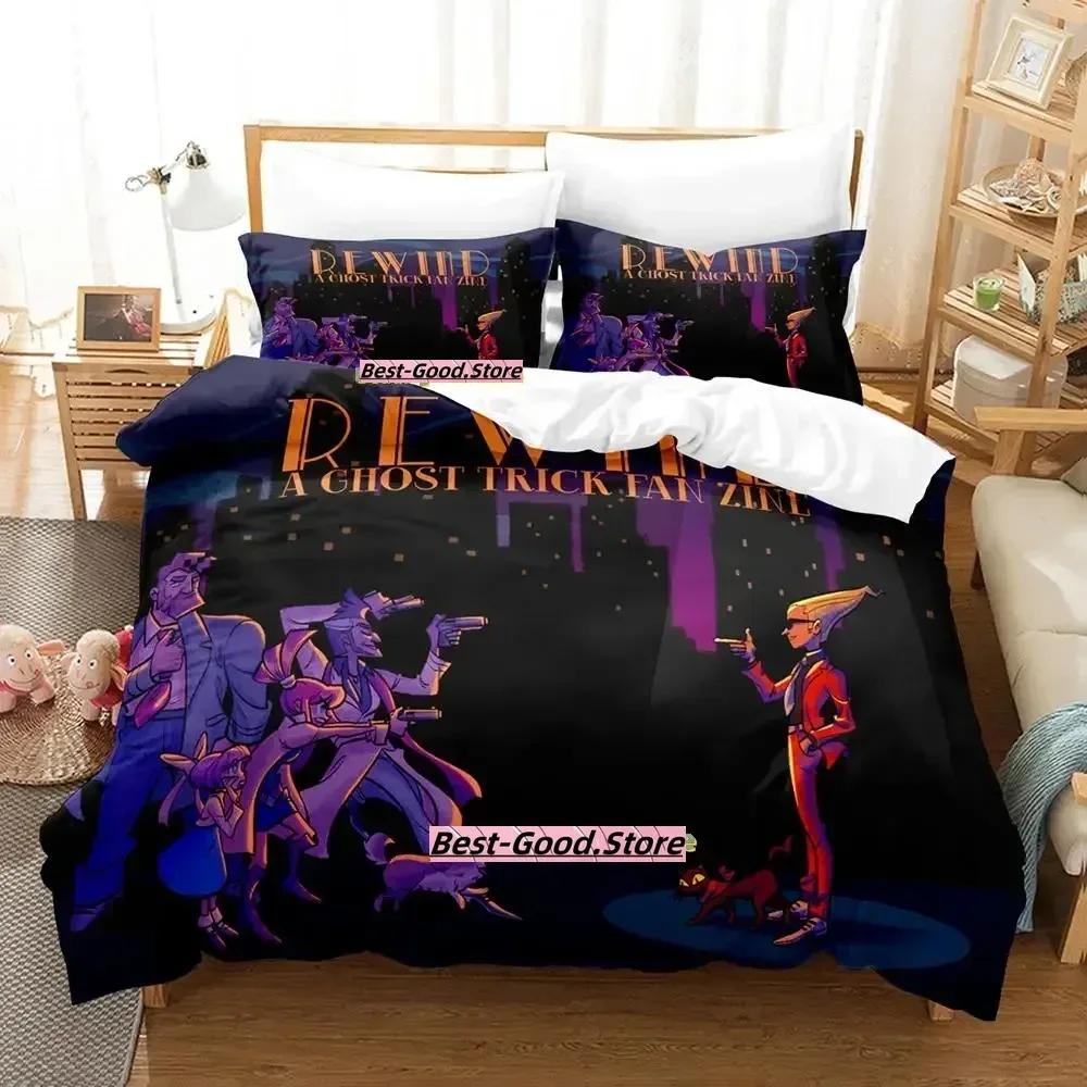 Game Ghost Trick Bedding Set Duvet Cover Sheet Printed Bed Set Pillowcase Bed Full Queen King Size Comforter Bedroom