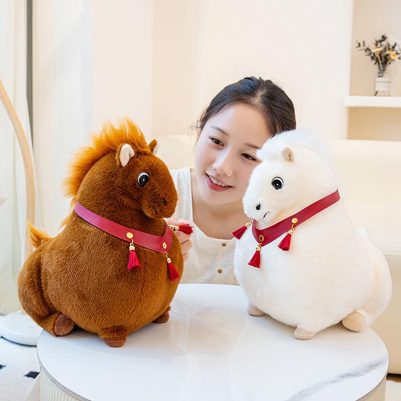 Fat Horse Doll Horse Plush Toy Pony Doll Children's Companion Doll Year of The Horse Doll