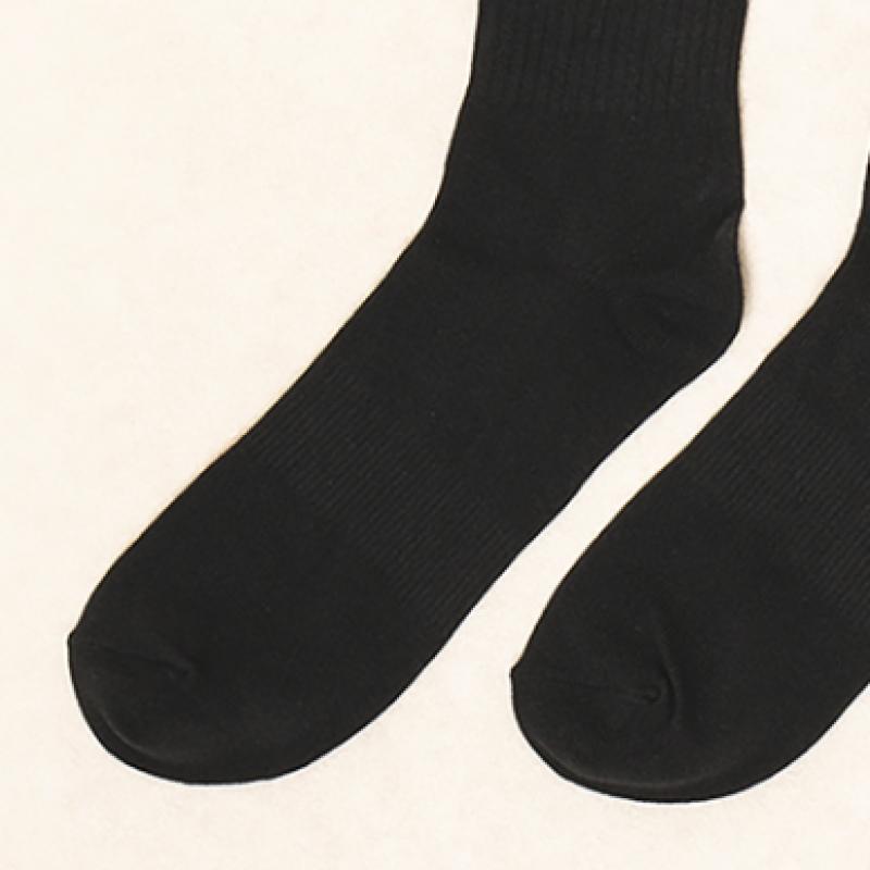 DaiSo Men S Ribbed Mid Thigh SockS Black 4 pairS