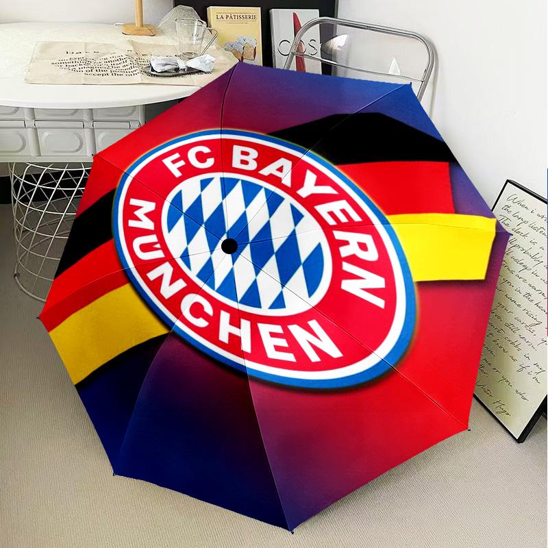 1PC FC Bayern München Printed Umbrella Folding Umbrella, Automatic Umbrella 8-Frame for Travel, Camping Fan Gifts Christmas Gifts