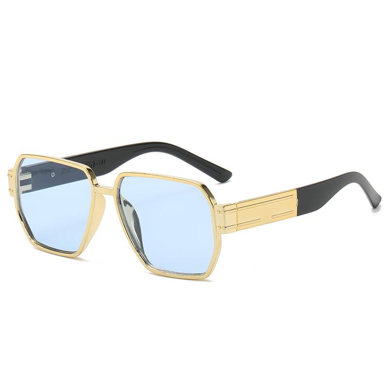 Non-polarized Fashion Irregular Retro Polygonal Men Sunglasses European and American Trendy Women's Sunglasses