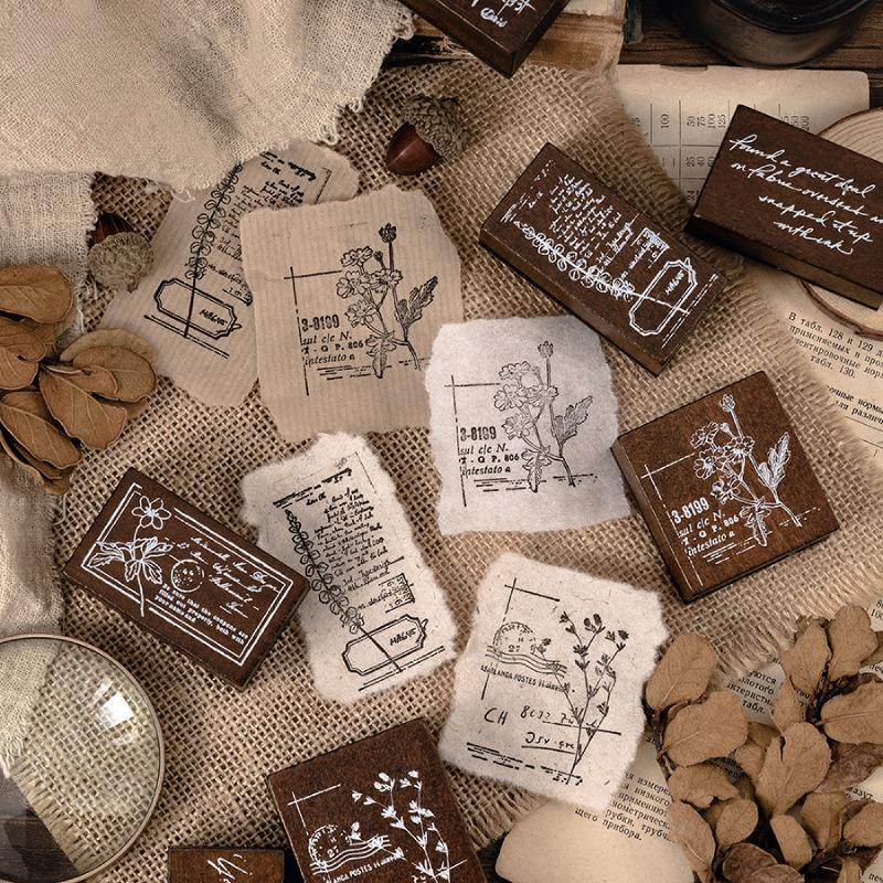 Wooden Seal Pattern Clear Expressive for DIY Handbook Fabrics Greeting Cards Gifts Artistic Creation