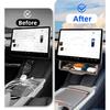 WinDu Under Screen Storage For Tesla Model 3 Y 2016-2025, Open And Close Hideable Center Console Organizer Tray With Anti-Slip Silicone Pad, Interior