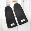 New Winter Warm Women's Sheepskin Gloves Thickened Wool Lined Solid Finger Leather Gloves